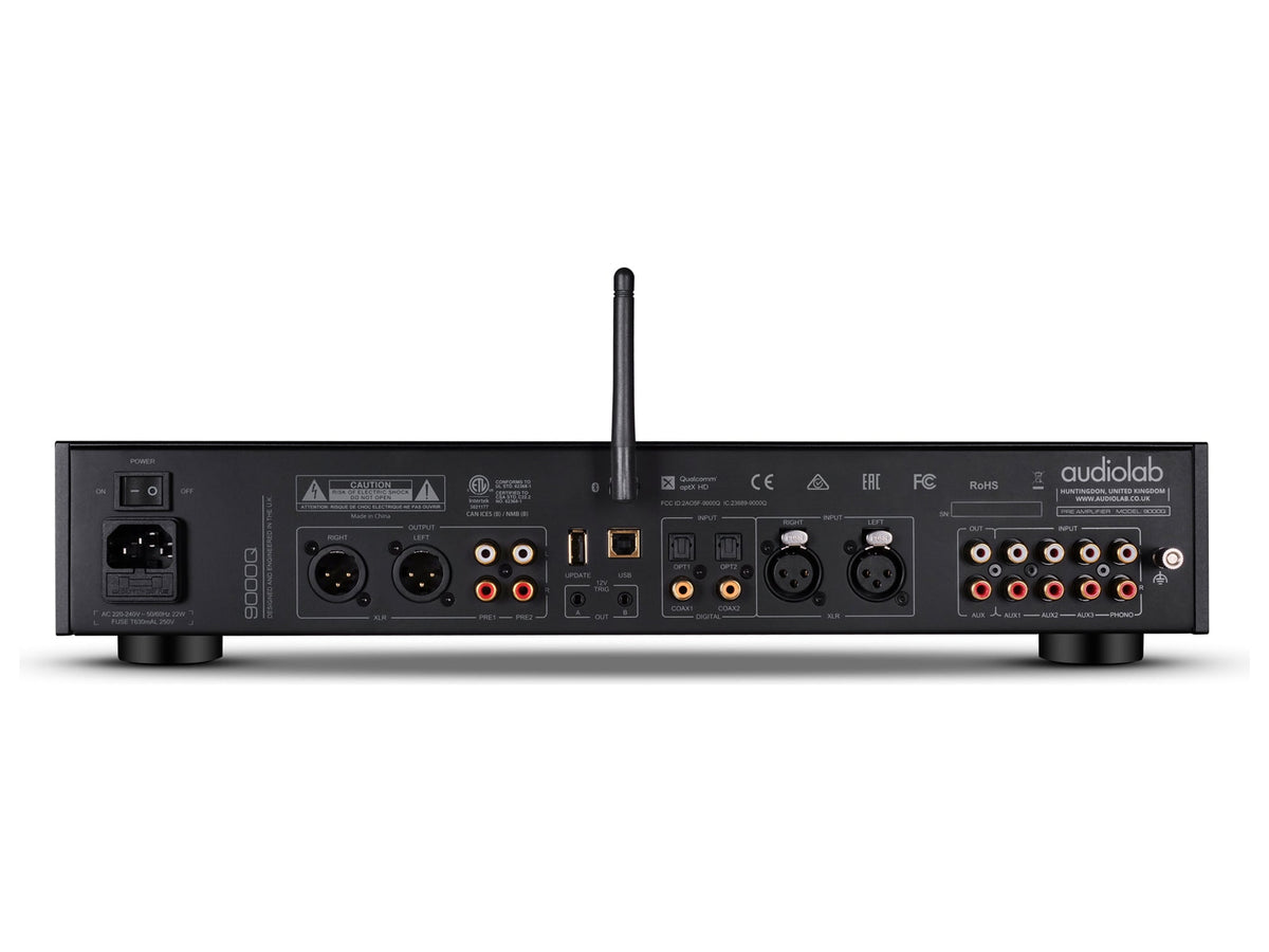 Audiolab 9000Q, Nero, pannello posteriore
