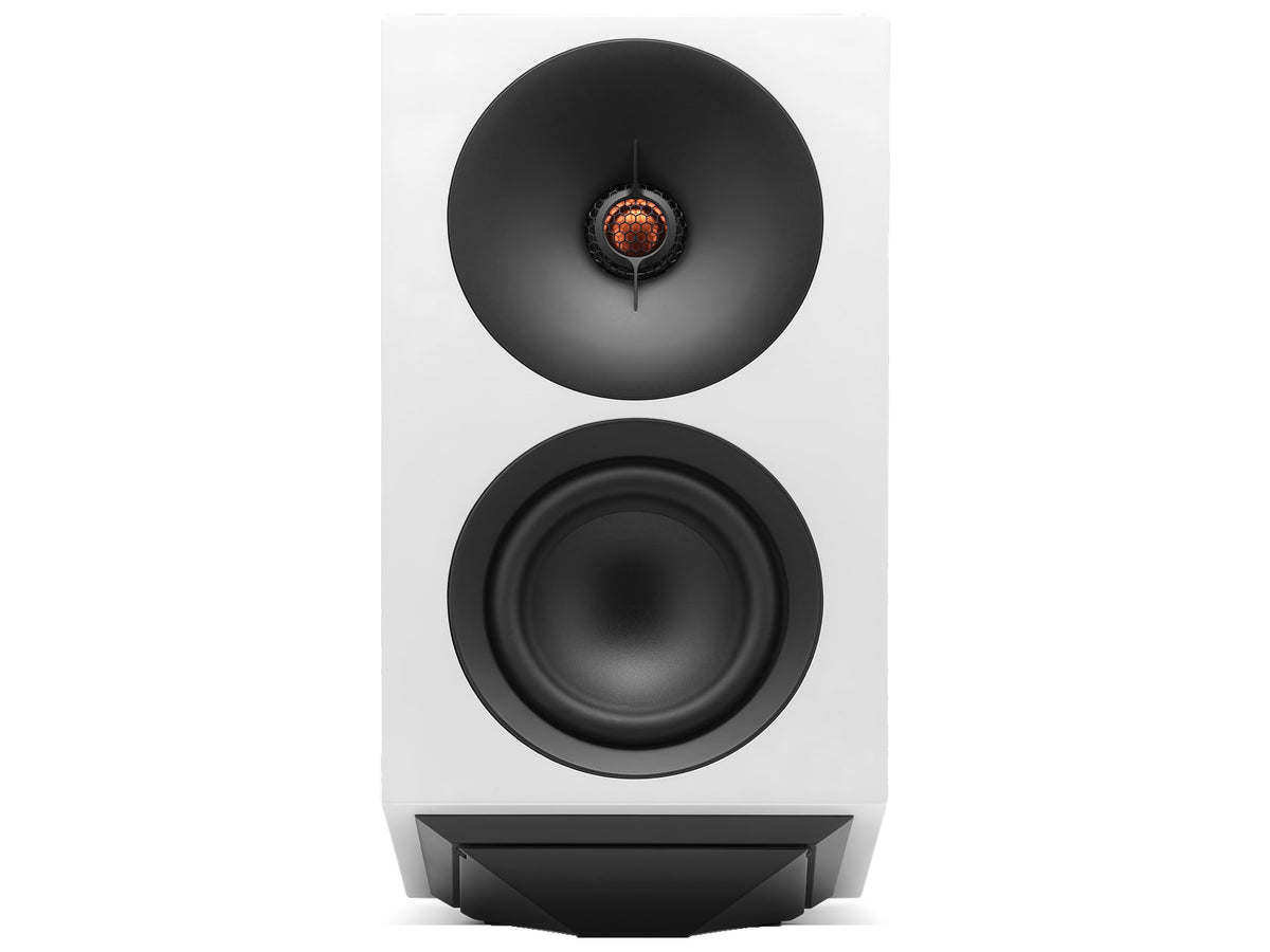 Cambridge Audio L/R S Desk Stand — uno stand con un diffusore L/R Small (non incluso), vista frontale
