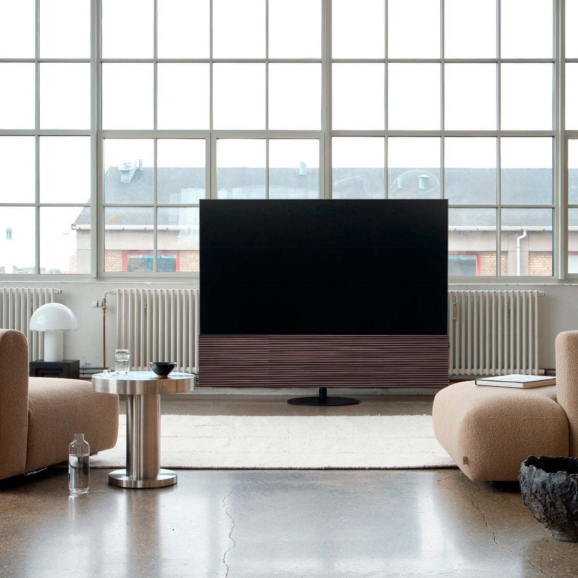 Canvas Hi-Fi Swivel Stand 75"-85" — Black
