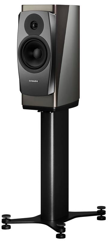Dynaudio Confidence 20, finitura Smoke High Gloss, vista di tre quarti