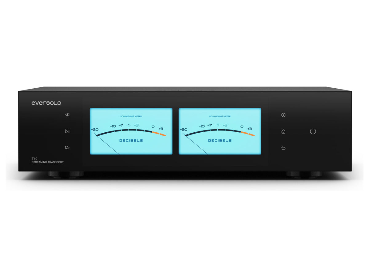 Eversolo T10, Fronte con VU meter