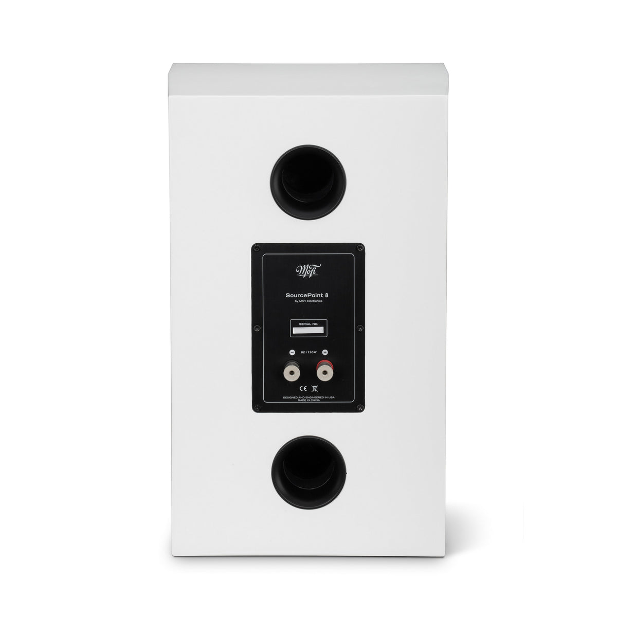 MoFi SourcePoint 8, finitura bianca, pannello posteriore