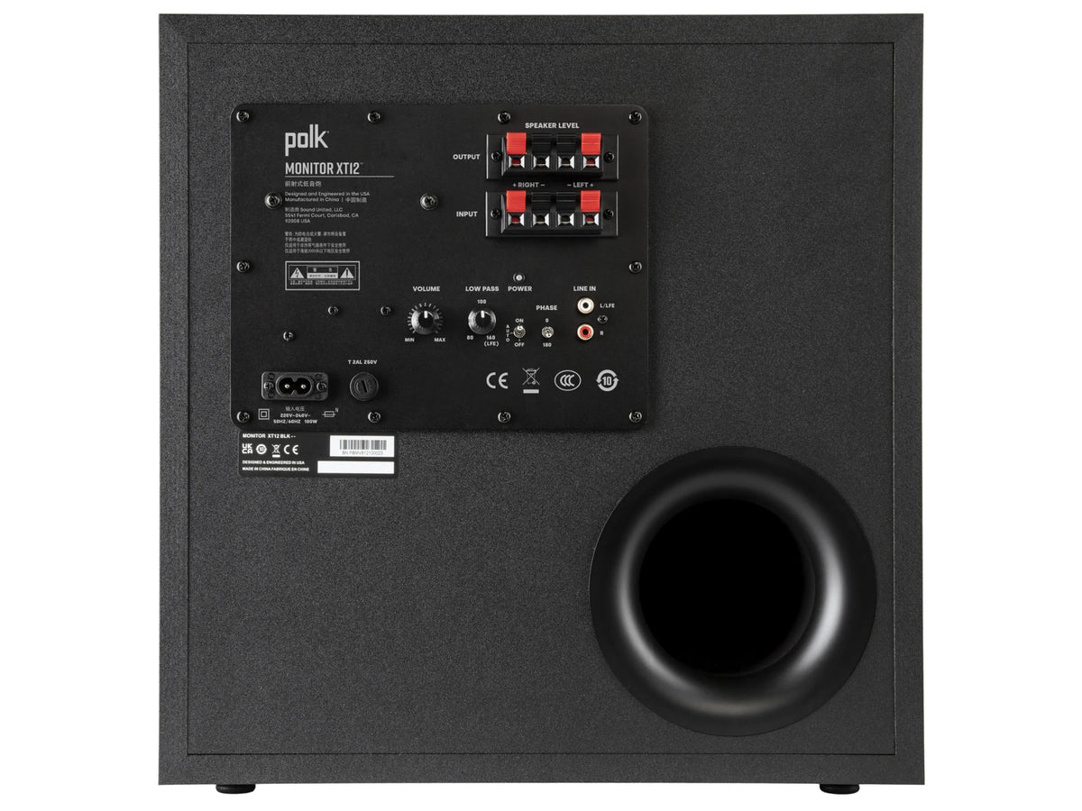 Polk Audio MXT 12, vista posteriore