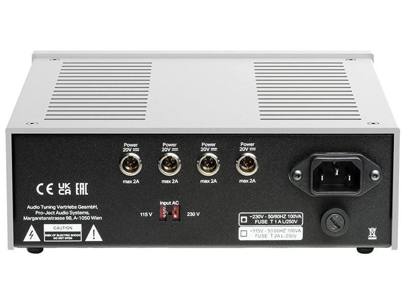 Pro-Ject Power Box RS2 Source, vista posteriore