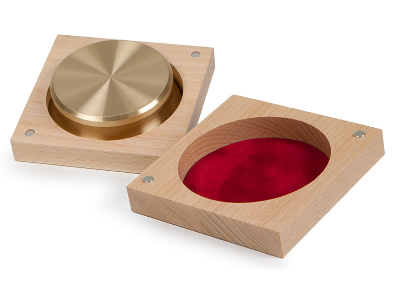 Pro-Ject Record Puck Classic Brass Transparent, vista frontale