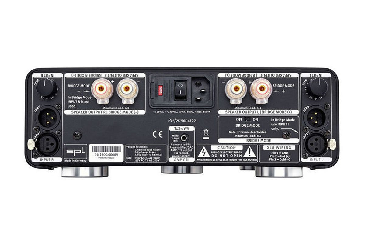 SPL Performer s900, vista posteriore