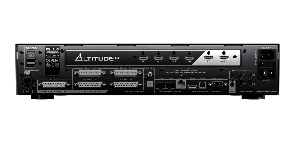 Trinnov Altitude ALCI — Vista posteriore