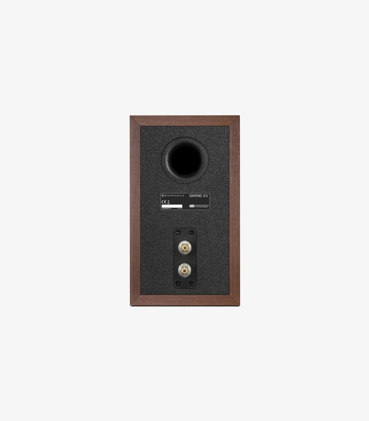 Wharfedale Diamond 12.1i — Vista posteriore Finitura Noce