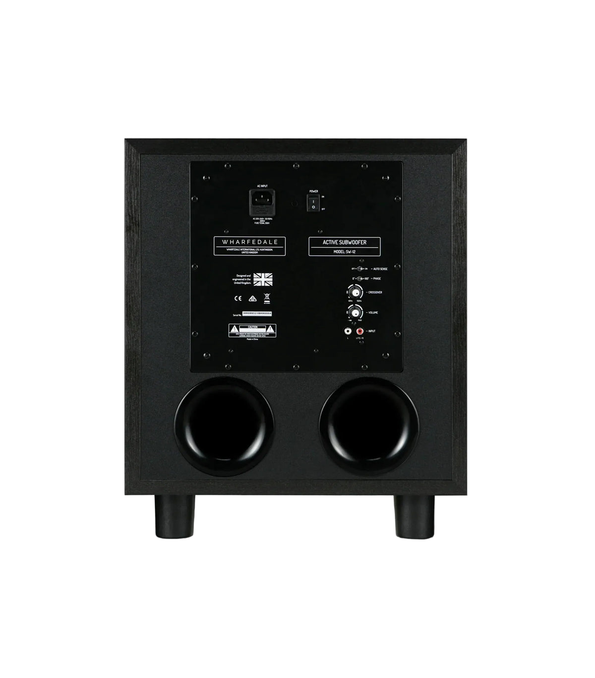 Wharfedale SW-12, vista posteriore