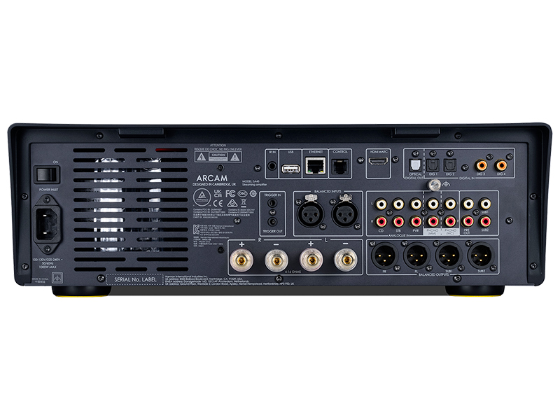 Arcam SA45 — Vista posteriore