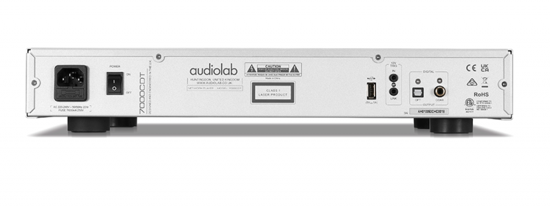 Audiolab 7000CDT — vista posteriore finitura silver
