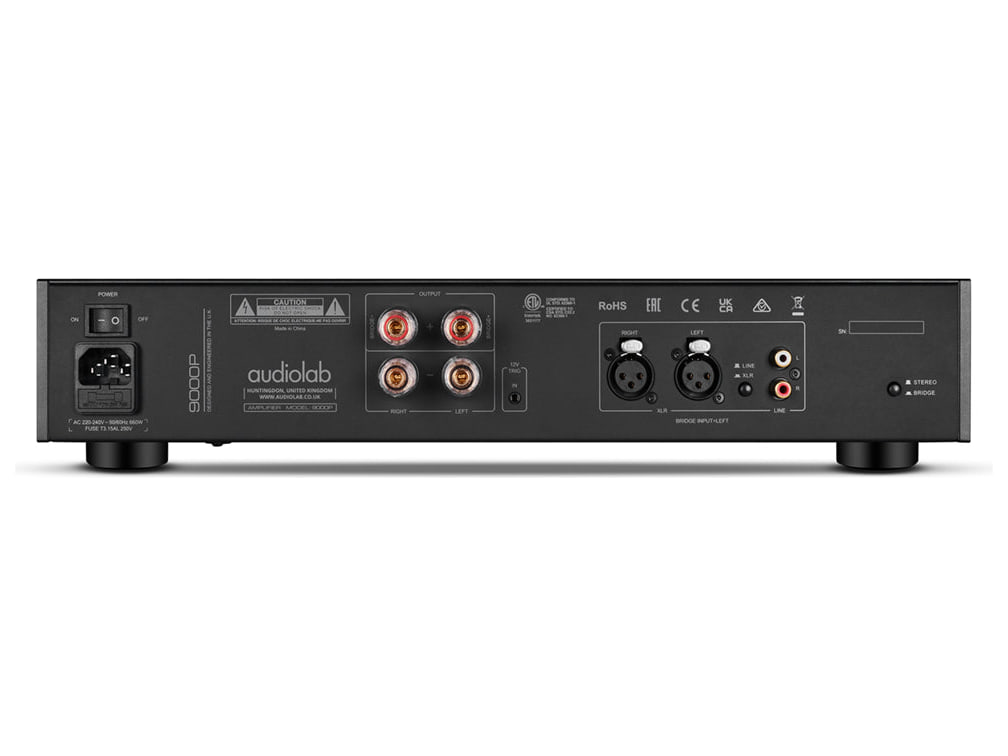 Audiolab 9000P, Nero, pannello posteriore