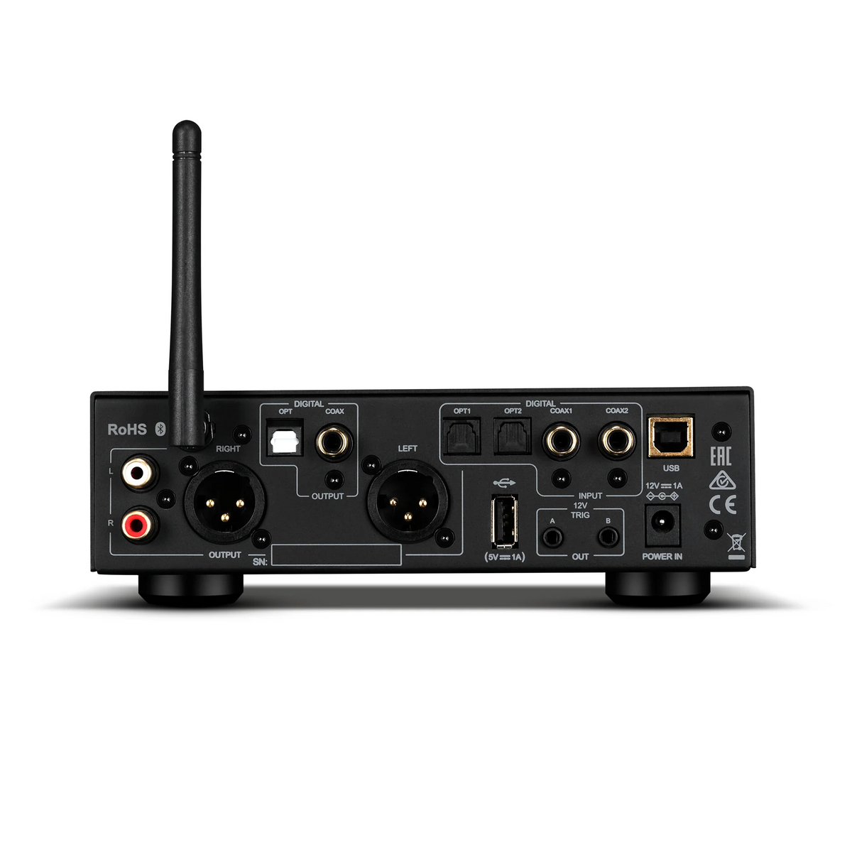Audiolab D7 — Vista posteriore