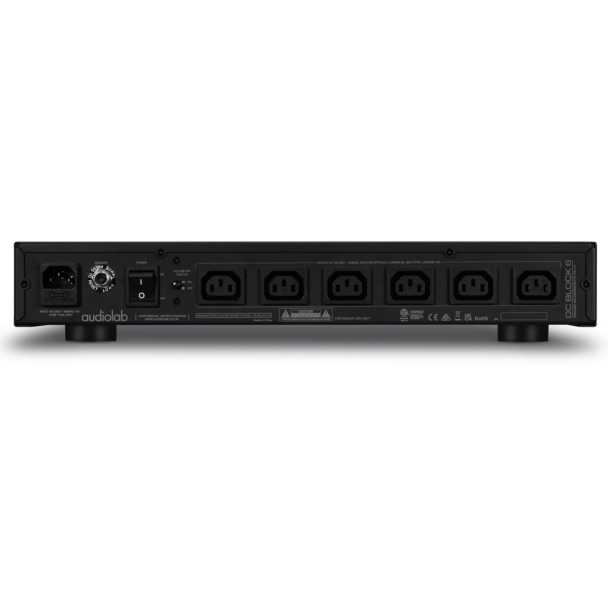 Audiolab DC Block6 — Vista posteriore