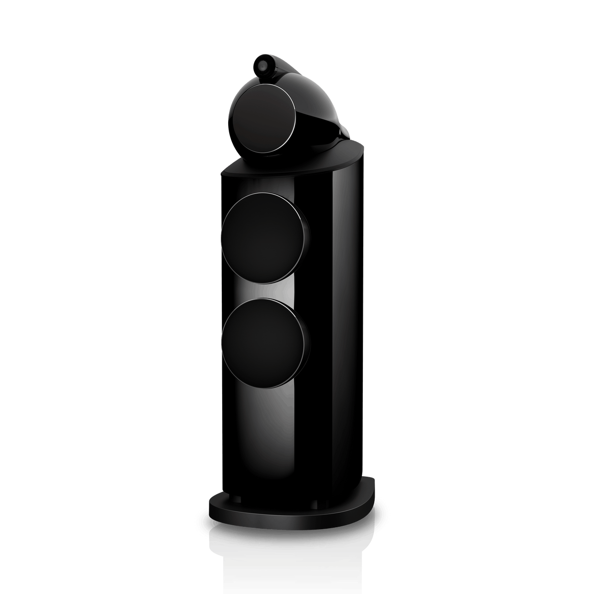 B&W 802 D5, Stealth Black, con griglia