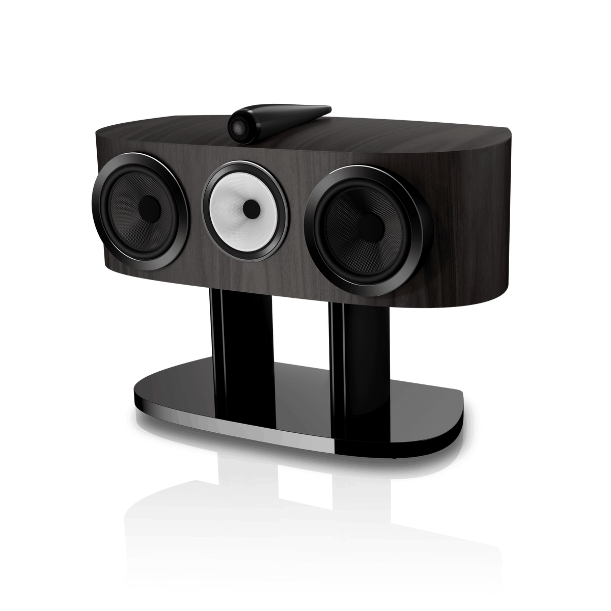 B&W HTM81 D5, Dark Walnut, vista di tre quarti