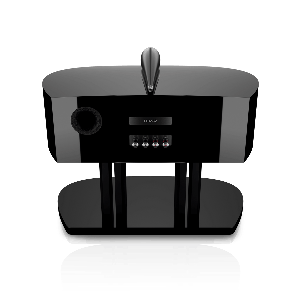 B&W HTM82 D5, Stealth Black, vista posteriore