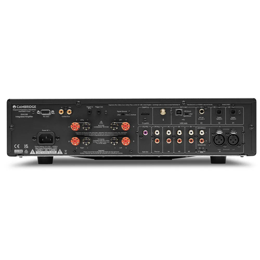 Cambridge Audio EXA100, vista posteriore