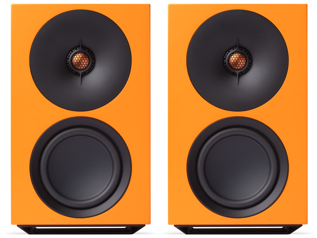 Cambridge Audio L/R Medium — Arancione, coppia vista di fronte