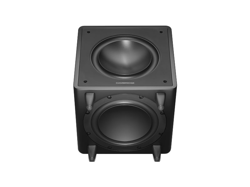 Cambridge Audio MSX Sub 300 — Nero, altoparlante da 8 pollici e radiatore passivo a vista