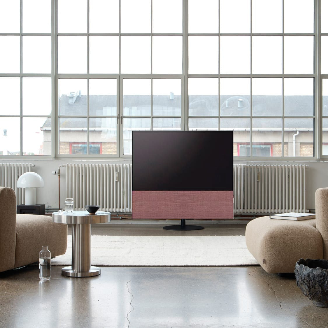 Canvas Hi-Fi Swivel Stand 55"-65" — Black