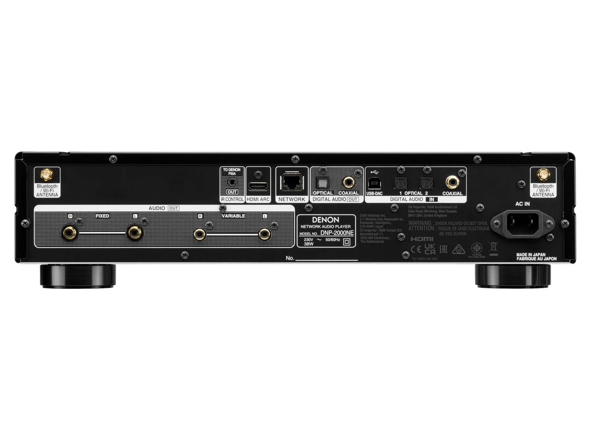 Denon DNP-2000NE, vista posteriore