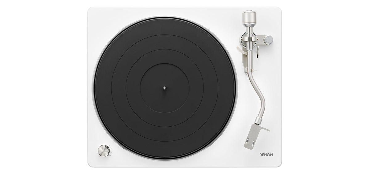 Denon DP-400 — vista laterale finitura binca