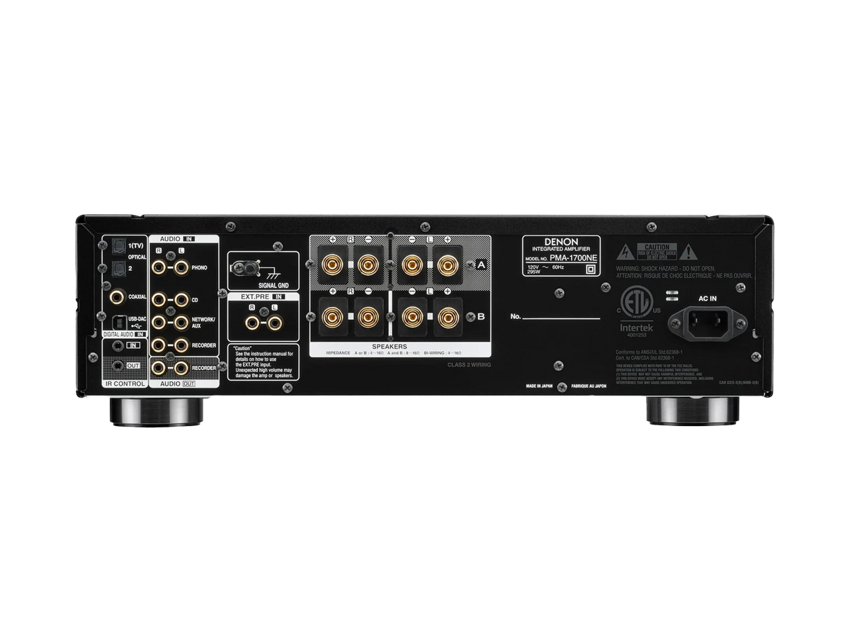 Denon PMA-1700NE, vista posteriore
