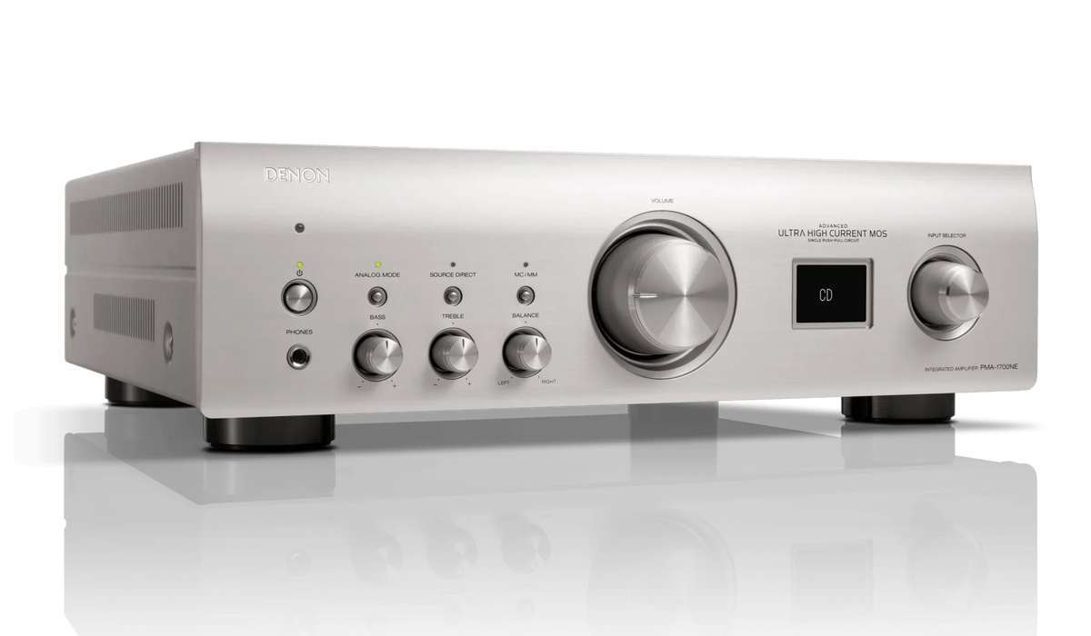 Denon PMA-1700NE, Vista laterale Finitura Silver