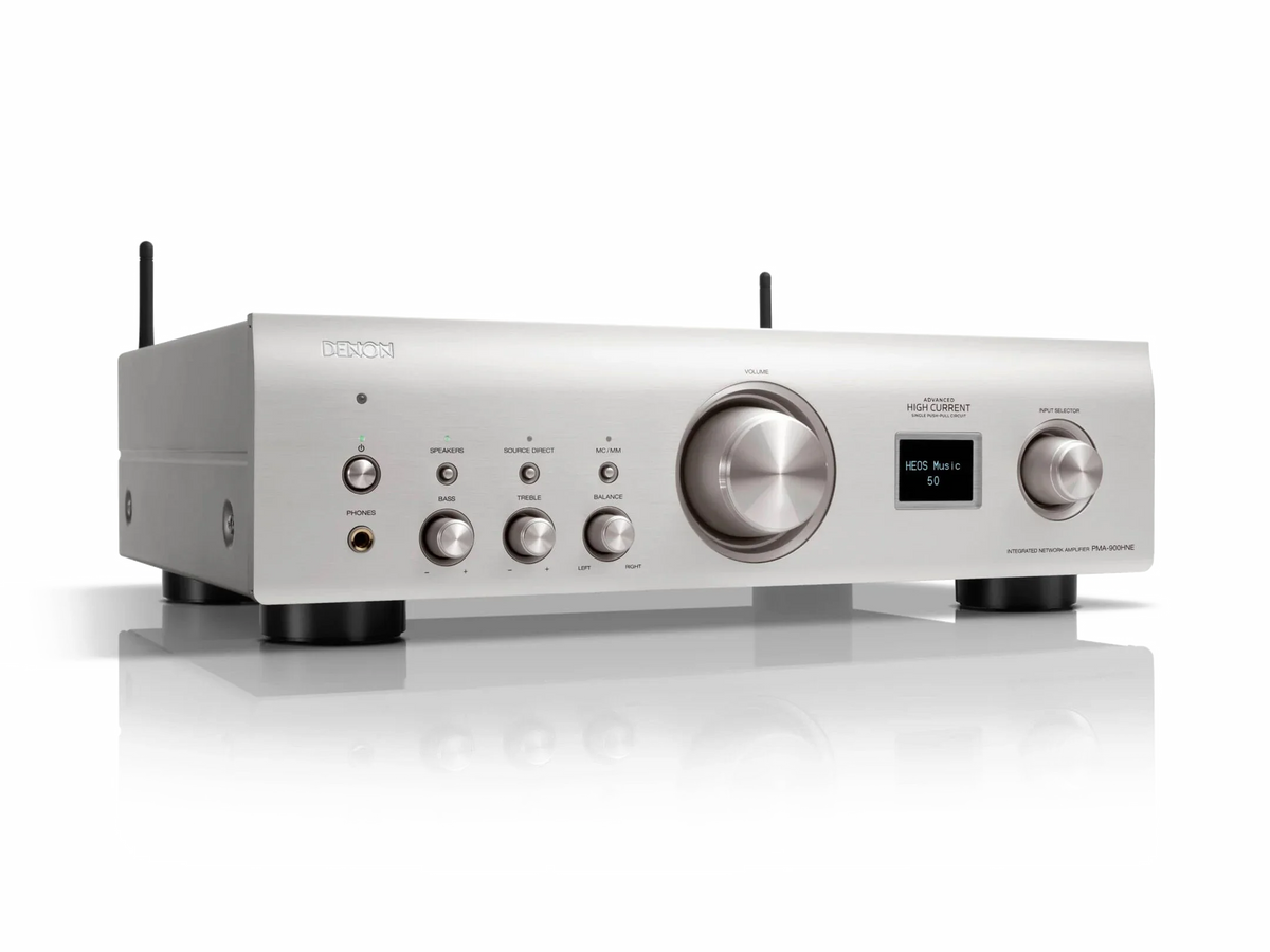Denon PMA-900HNE, silver, vista laterale