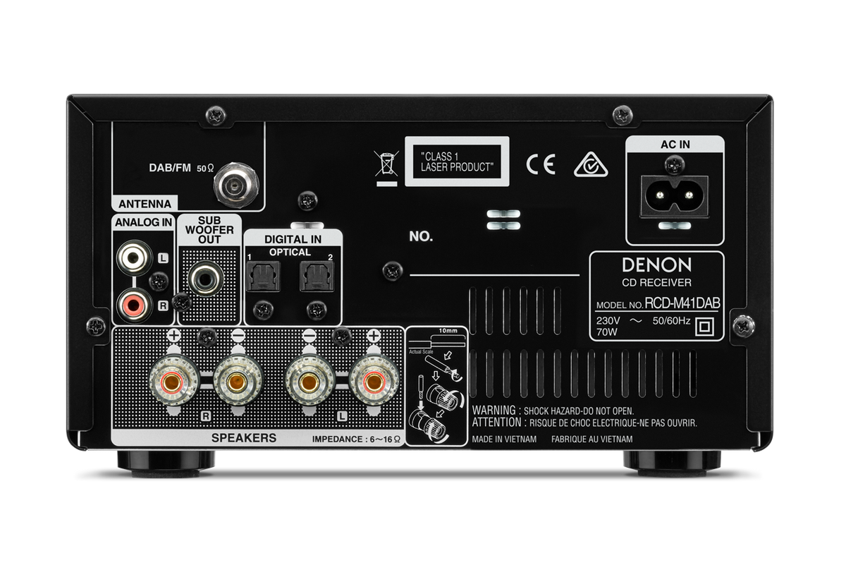 Denon RCD M41 — Vista posteriore