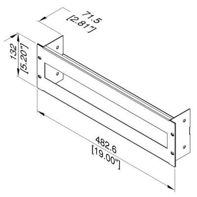 Domolift Unità per moduli DIN 3U, disegno tecnico
