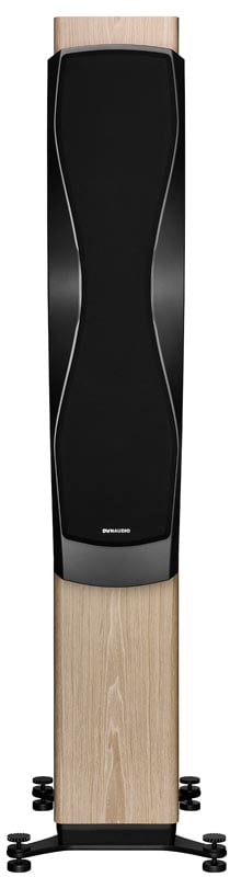Dynaudio Confidence 60, finitura Blonde Wood, vista frontale con la griglia