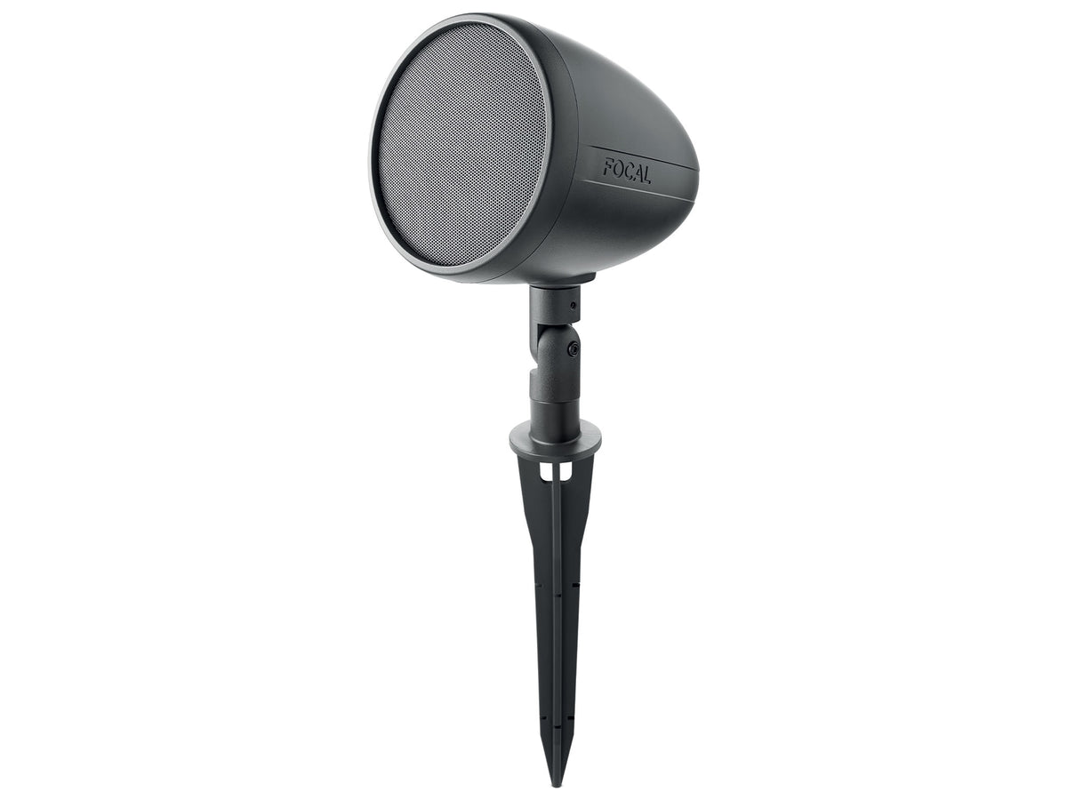 Focal Littora OD SAT 5, Scuro, vista di tre quarti con fissaggio a terra