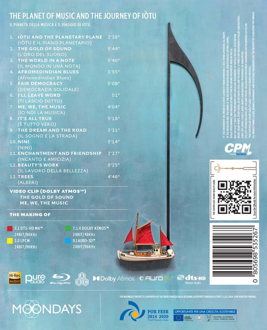 Franco Mussida – The planet of music, retro della confezione