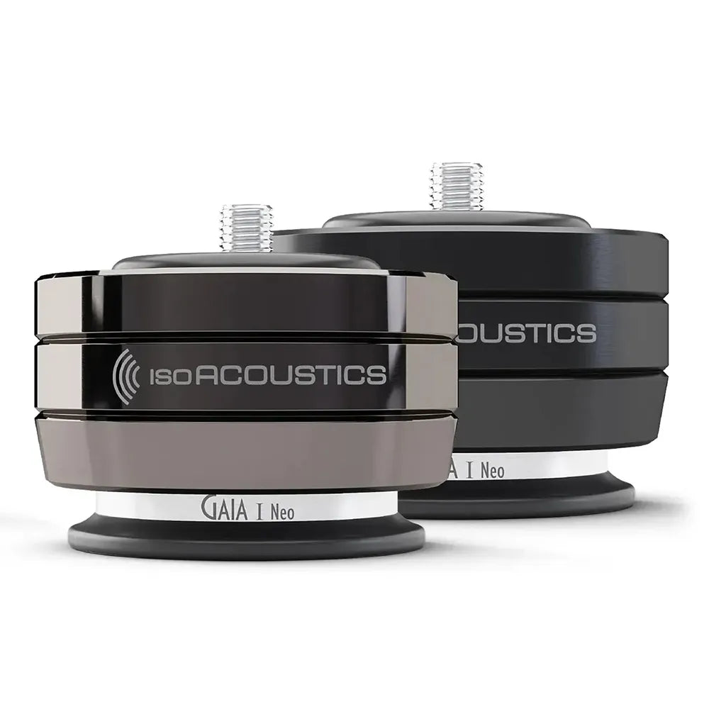 IsoAcoustics Gaia Neo — Gaia I Neo nelle finiture Dark chrome e Black