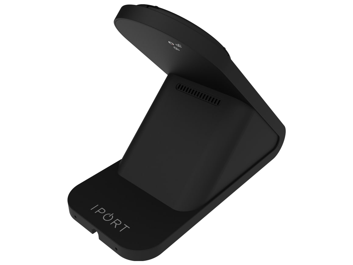IPORT CONNECT PRO BaseStation — Nero, vista posteriore di tre quarti