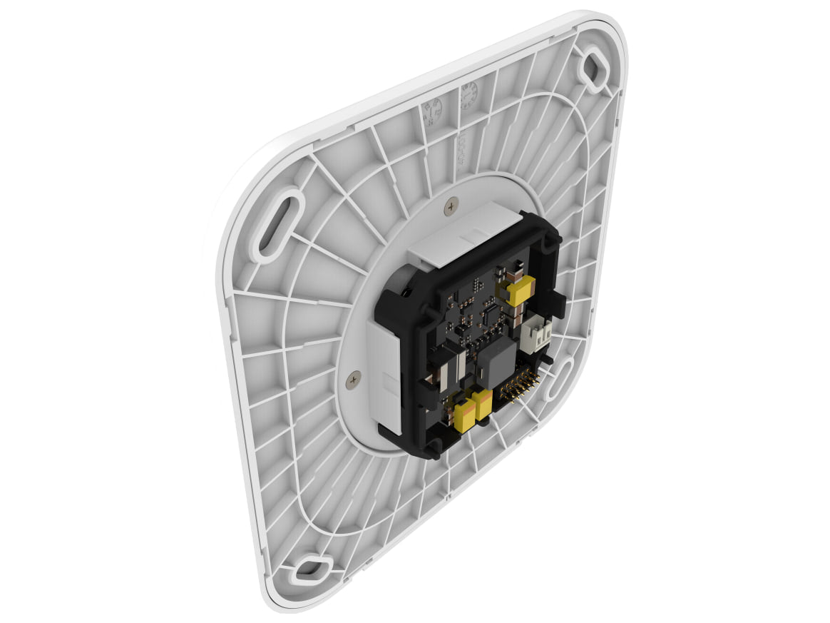 IPORT CONNECT PRO WallStation — Bianco, vista posteriore di tre quarti