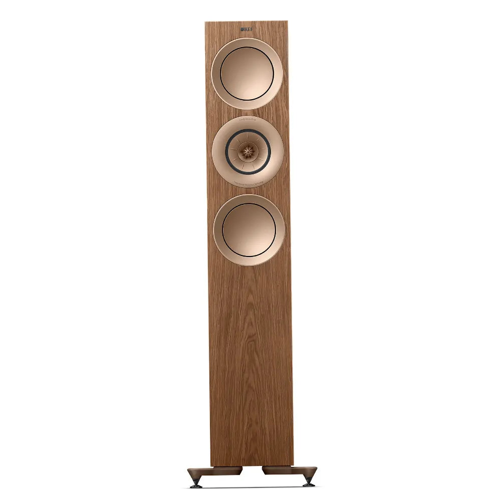 KEF R7 Meta, Vista frontale 2 Finitura Noce
