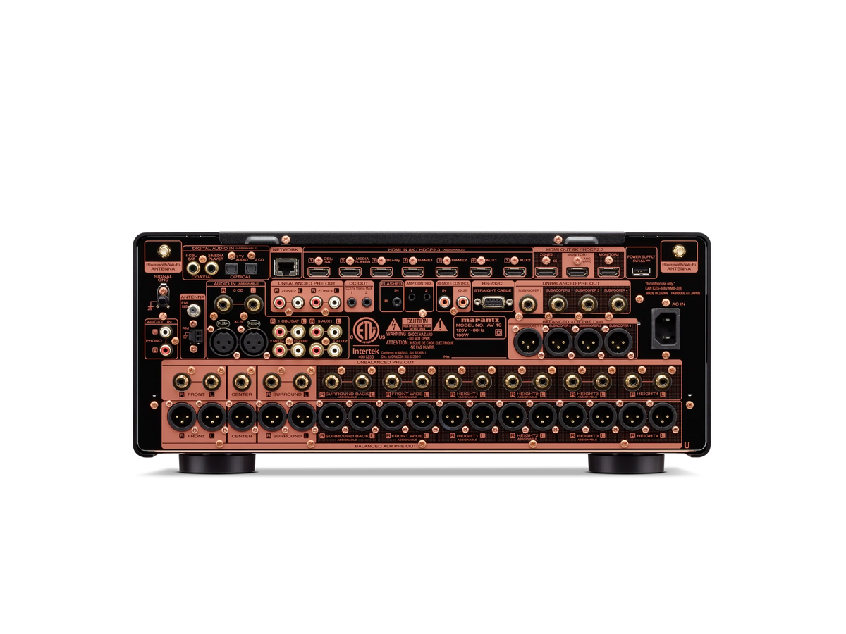 Marantz AV10 — Vista posteriore