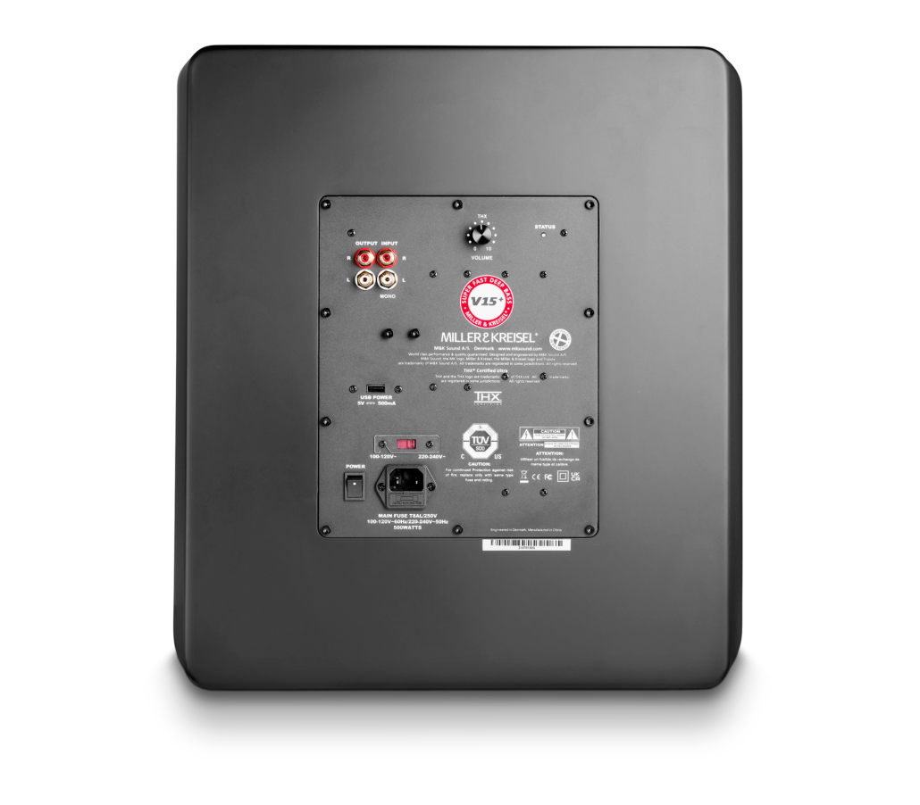 MK Sound V15+ — Vista posteriore