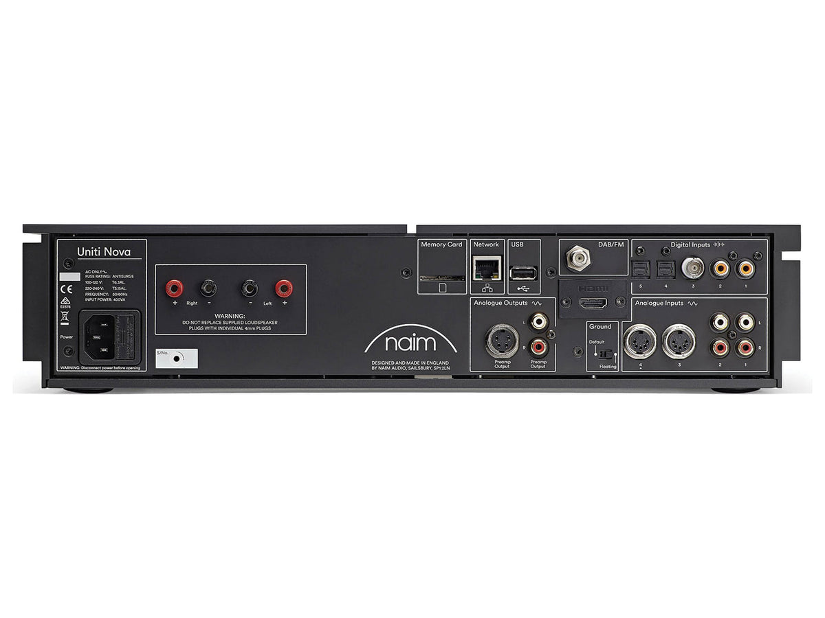 Naim Uniti Nova — Vista posteriore