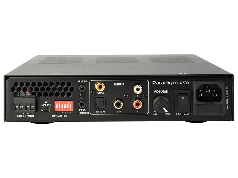 Paradigm X-500, vista posteriore