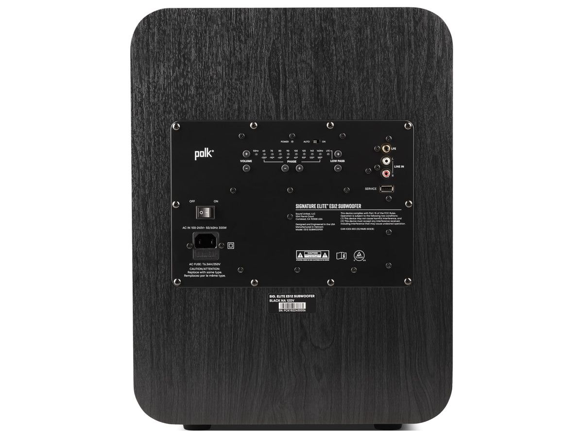 Polk Audio Signature Elite ES12 Subwoofer, vista posteriore