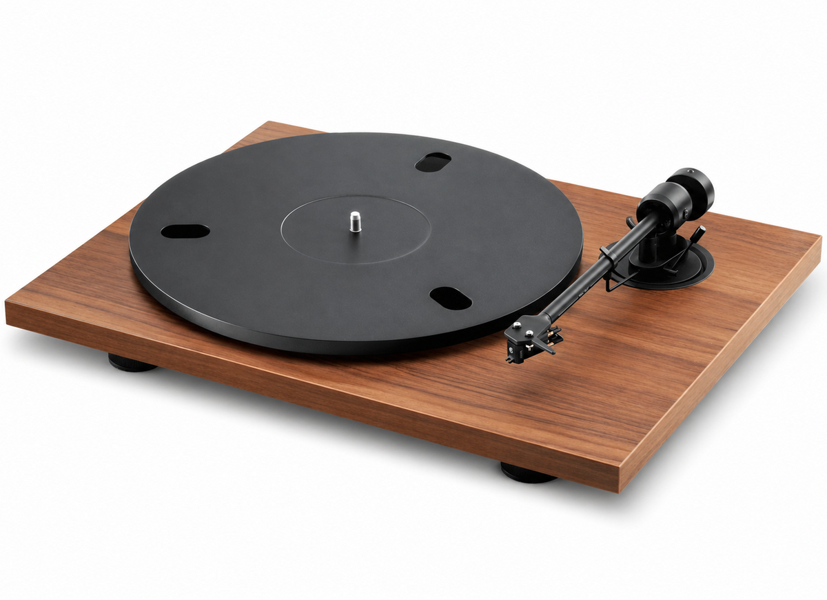 Pro-Ject E1.2 Phono, Vista laterale Finitura Noce