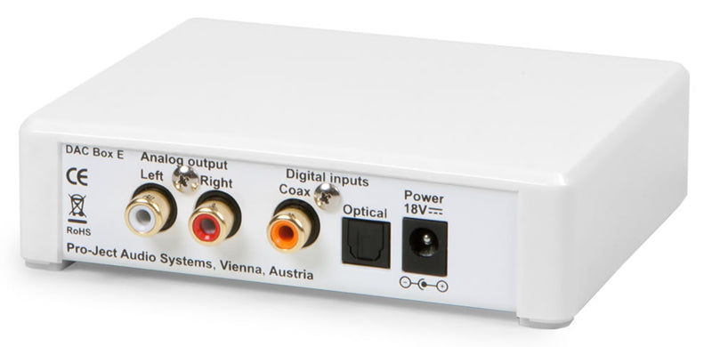 Pro-Ject Phono Box E, vista posteriore