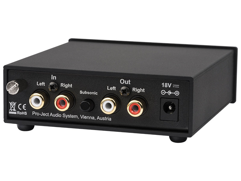 Pro-Ject Phono Box S2 Ultra, vista posteriore