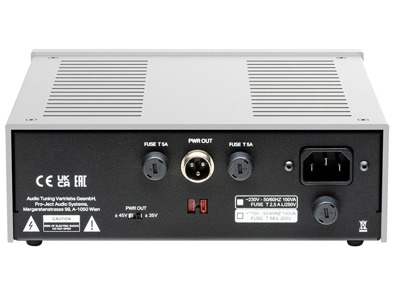 Pro-Ject Power Box RS2 Amp, vista posteriore