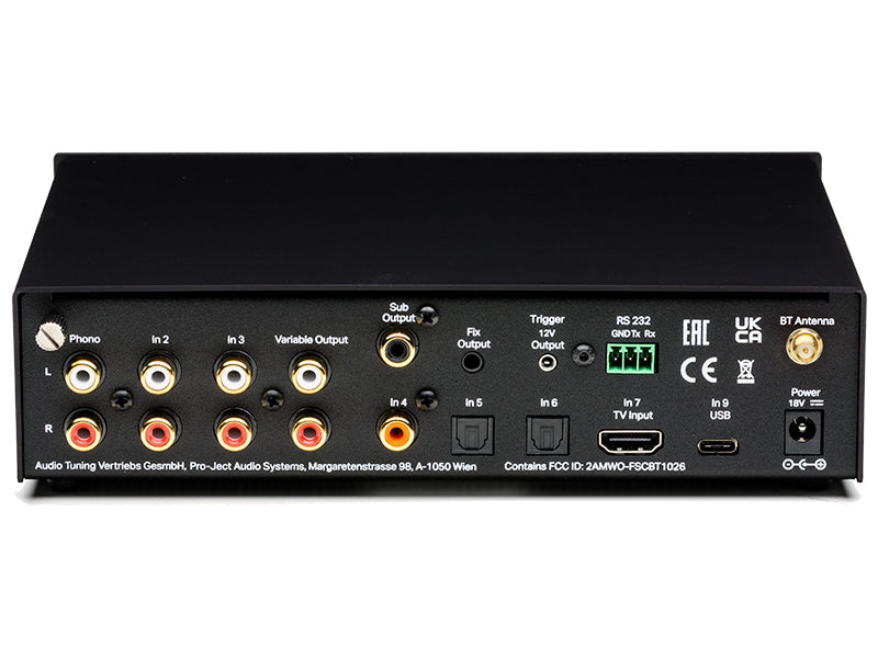 Pro-Ject Pre Box S3, vista posteriore