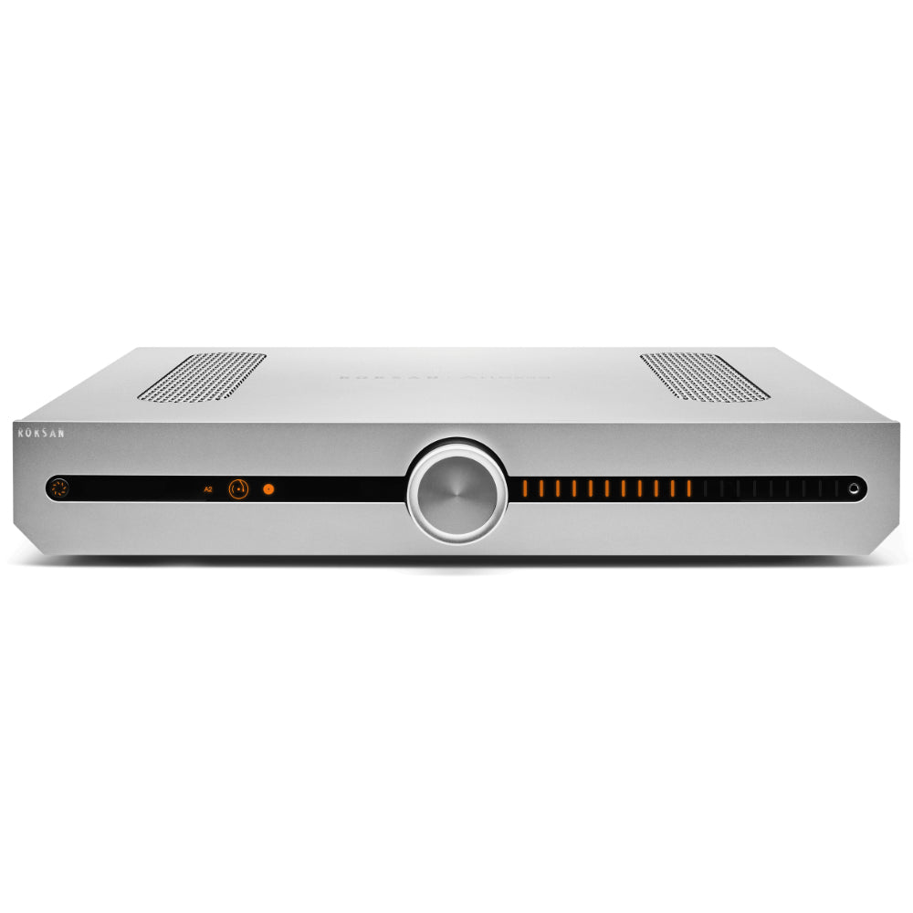 Roksan Attessa Integrated Amplifier, finitura argento, vista frontale